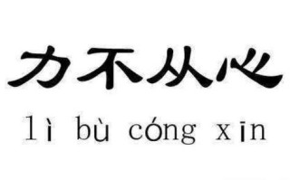 力不从心的意思是什么（力不从心的意思是什么 标准答案）