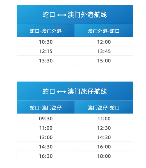 深圳蛇口码头到澳门船票时刻表,蛇口邮轮中心订票官方网站-第1张图片-文史